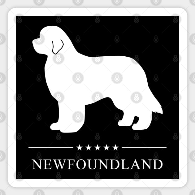 Newfoundland Dog White Silhouette Sticker by millersye